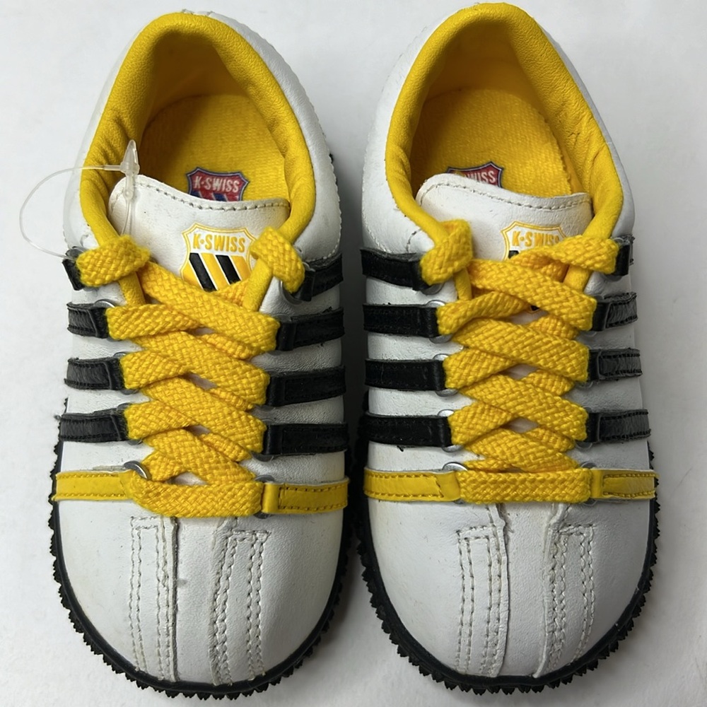 K SWISS Leather Sneaker‎ Shoes Stripes EUC NonSlip Walker Outdoor Baby Toddler 5